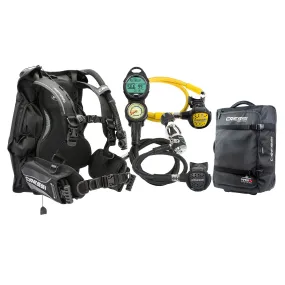 Cressi Travel Patrol Package - Complete with Patrol BCD, MC9 Compact Regulator, Octopus Compact, Donatello Console 2 and Piper Bag