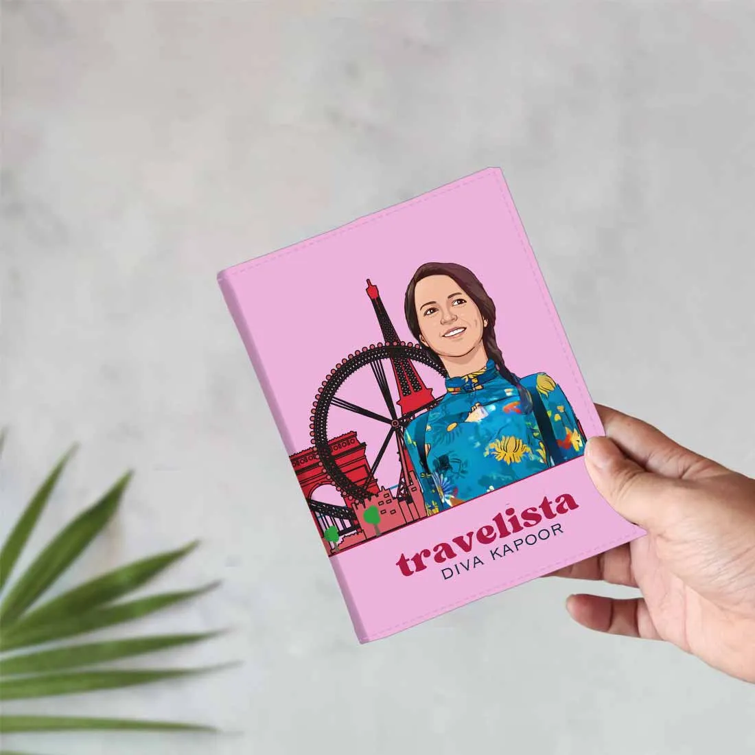 Custom Passport Cover With Your Portrait Art and Name