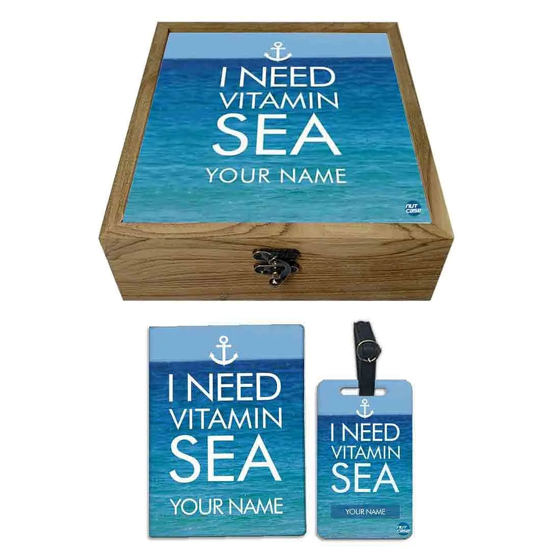 Custom Travel Organizer - I Need Vitamin Sea