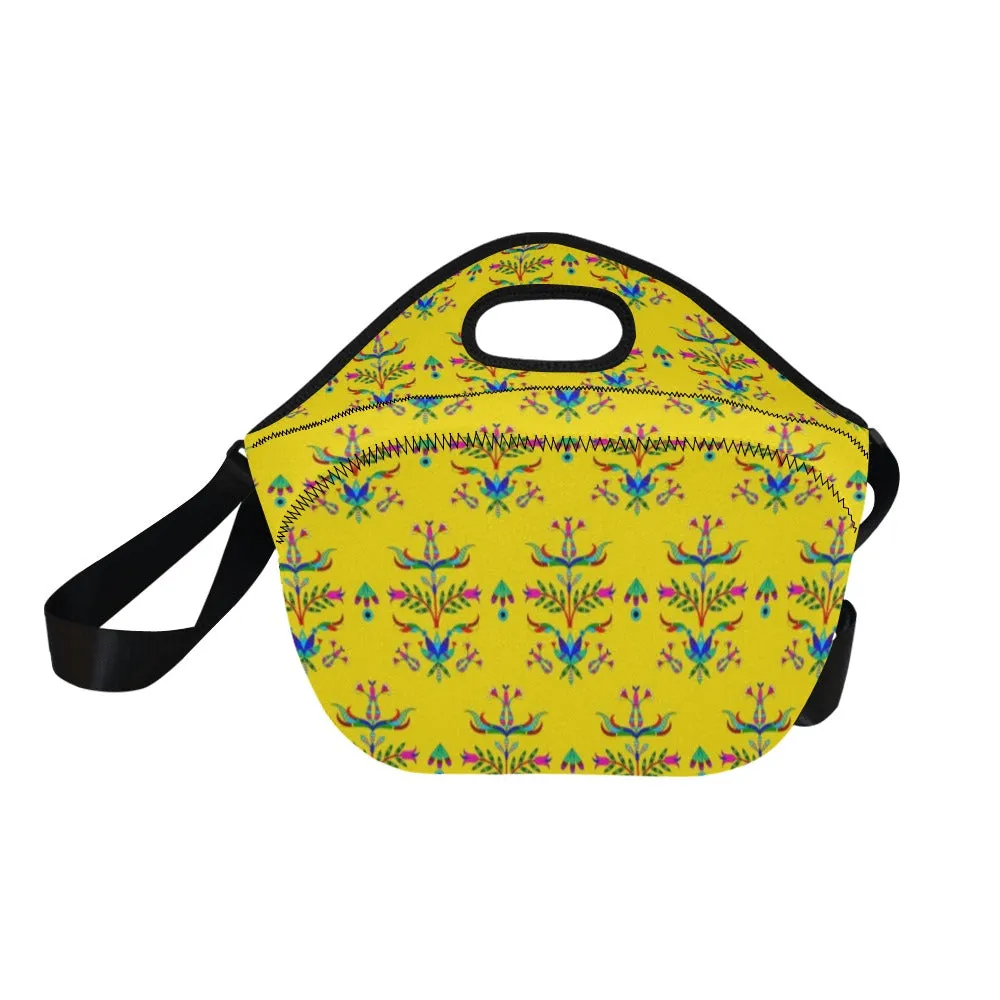 Dakota Damask Yellow Neoprene Lunch Bag/Large