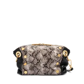 DANIEL CROSSBODY CLUTCH SML - Contrast Snake/Brushed Gold