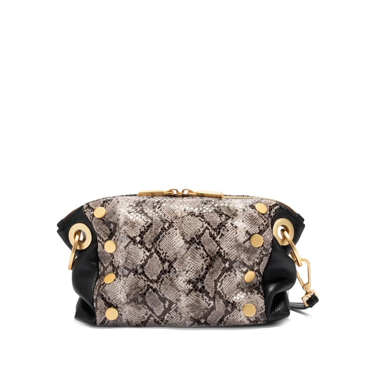 DANIEL CROSSBODY CLUTCH SML - Contrast Snake/Brushed Gold