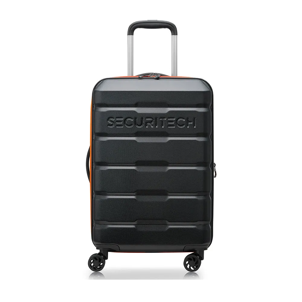 Delsey Paris Securitech® Citadel DY40058 55cm 4 Double Wheels Trolley Case - Black