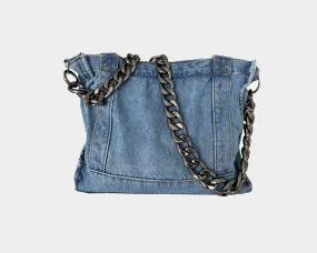 Denim Crossbody Large Link Bag - The St. Tropez