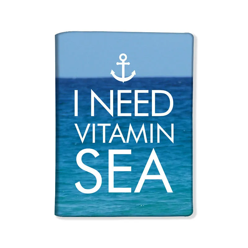 Designer Passport Cover - I Need Vitamin Sea