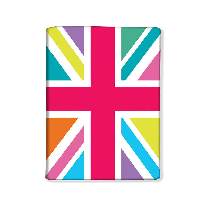 Designer Passport Cover -  Multicolor Union Jack British Flag