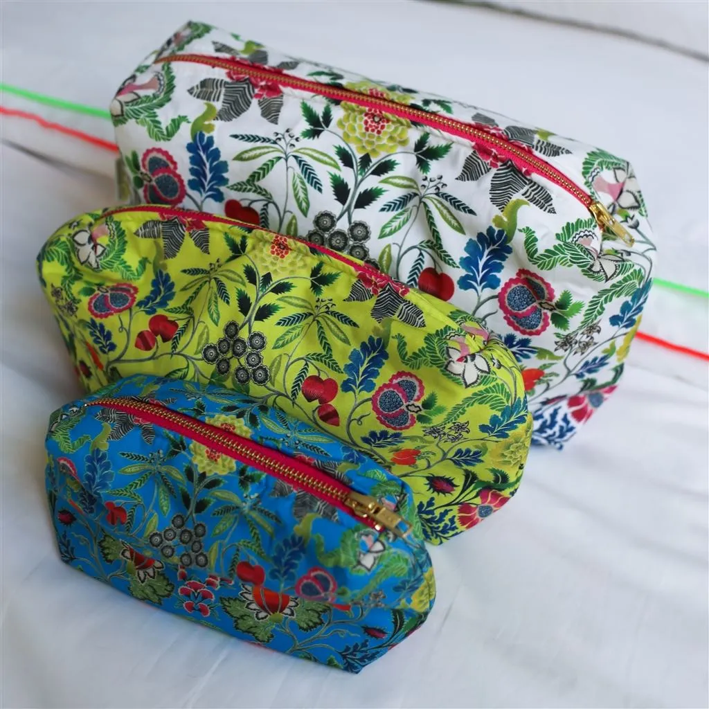 Designers Guild Brocart Decoratif Lime Medium Toiletry Bag