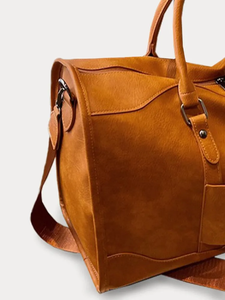 Durable Leather Duffle Bag