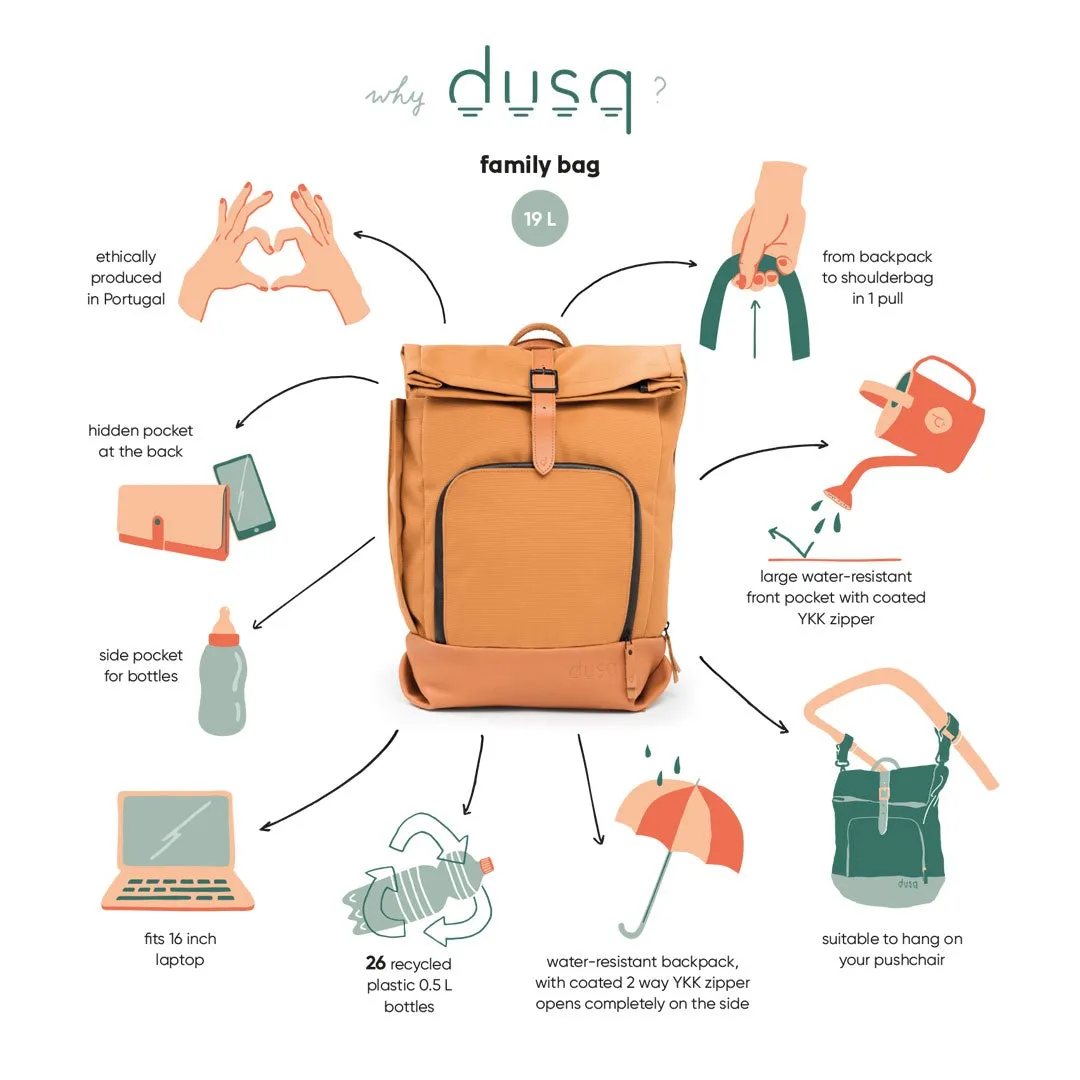 Dusq family bag excl. Straps Leather Forest Green