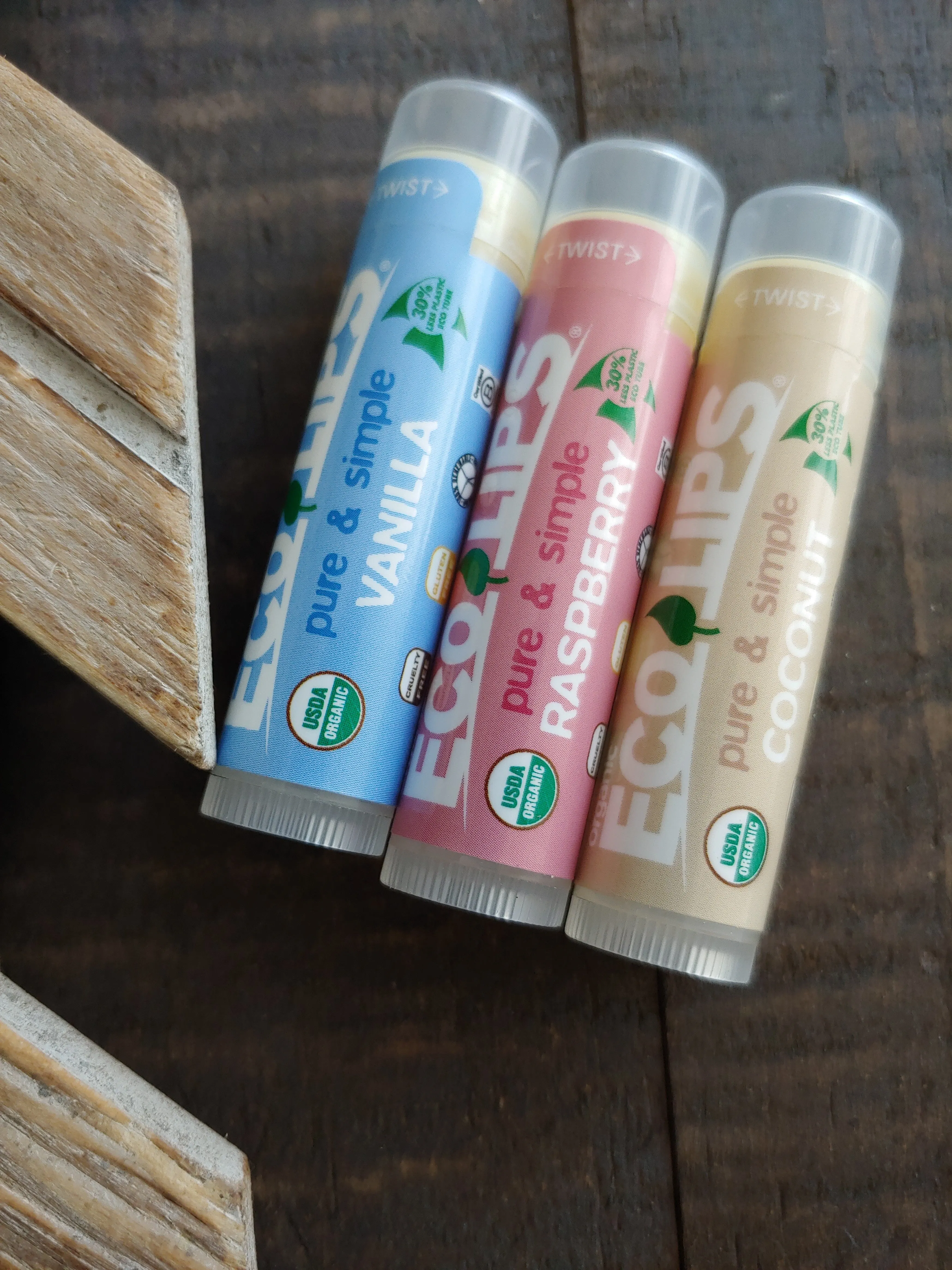 Eco Lips Lip Balm ll Organic Lip Balm ll 3 Flavors