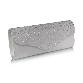 Emelia Crystal and Satin Clutch Bag