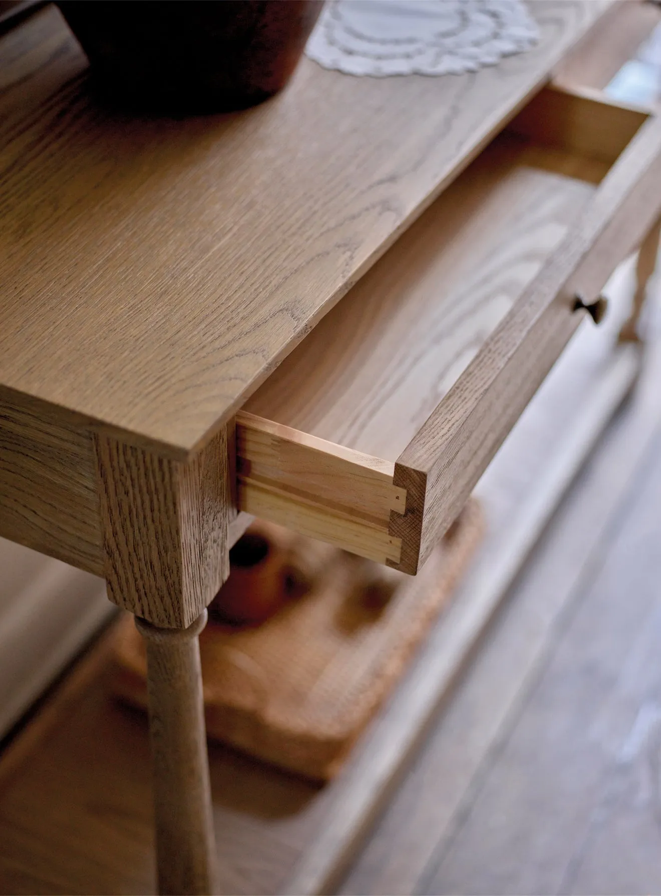 Everett Oak Console Table