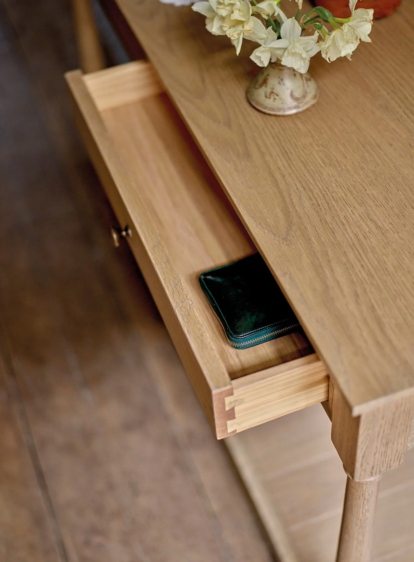 Everett Oak Console Table