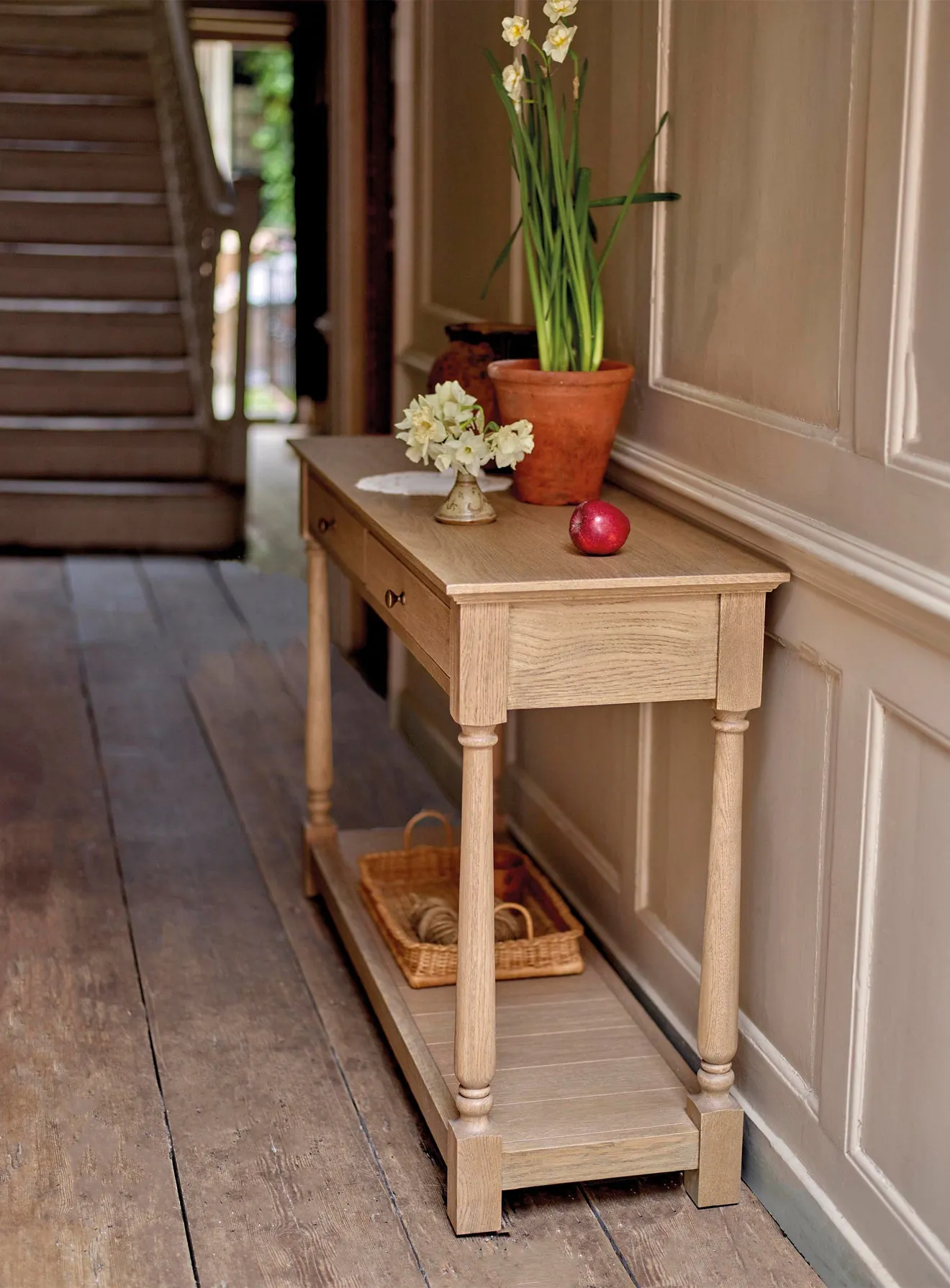 Everett Oak Console Table