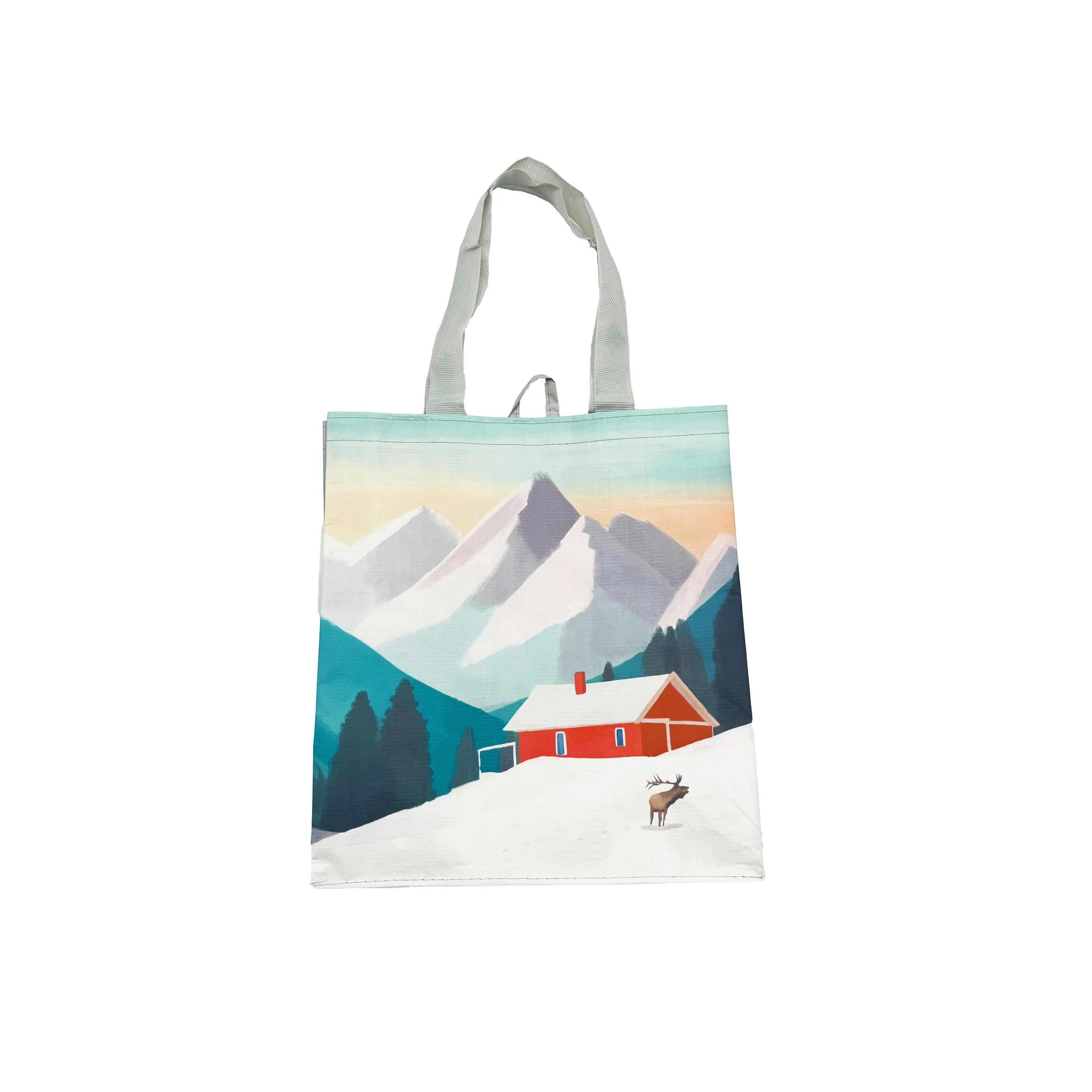 Everyday Medium Tote in Snowy Cabin