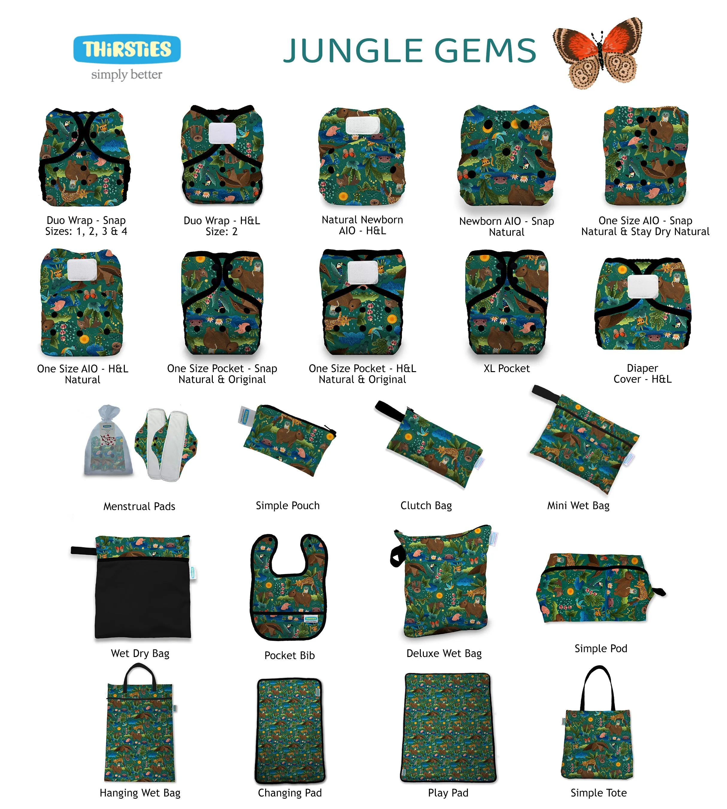 EXCLUSIVE Thirsties Jungle Gems