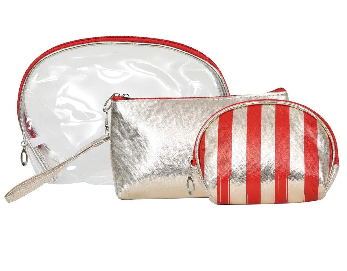 FabSeasons Red 3 in one toiletry-makeup bag-pouch.