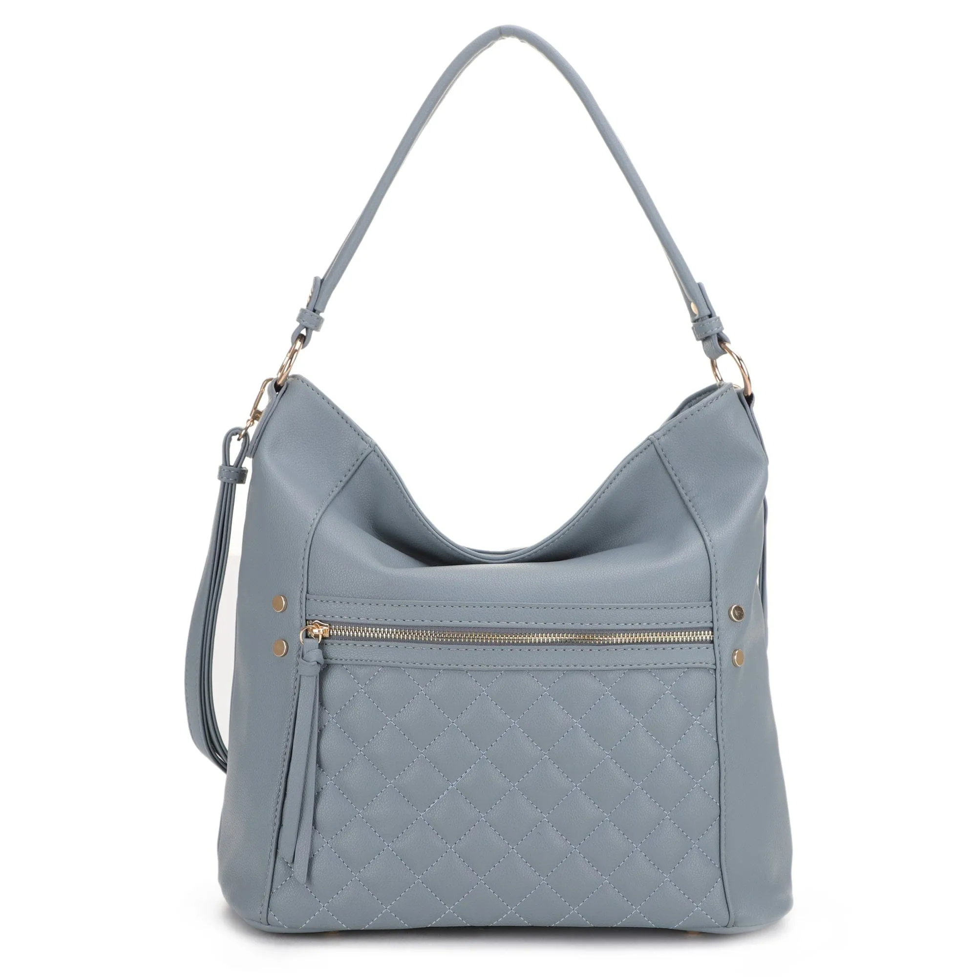 FC20460 Monique Quilted Front Pocket 2 in 1 Hobo Bag Set