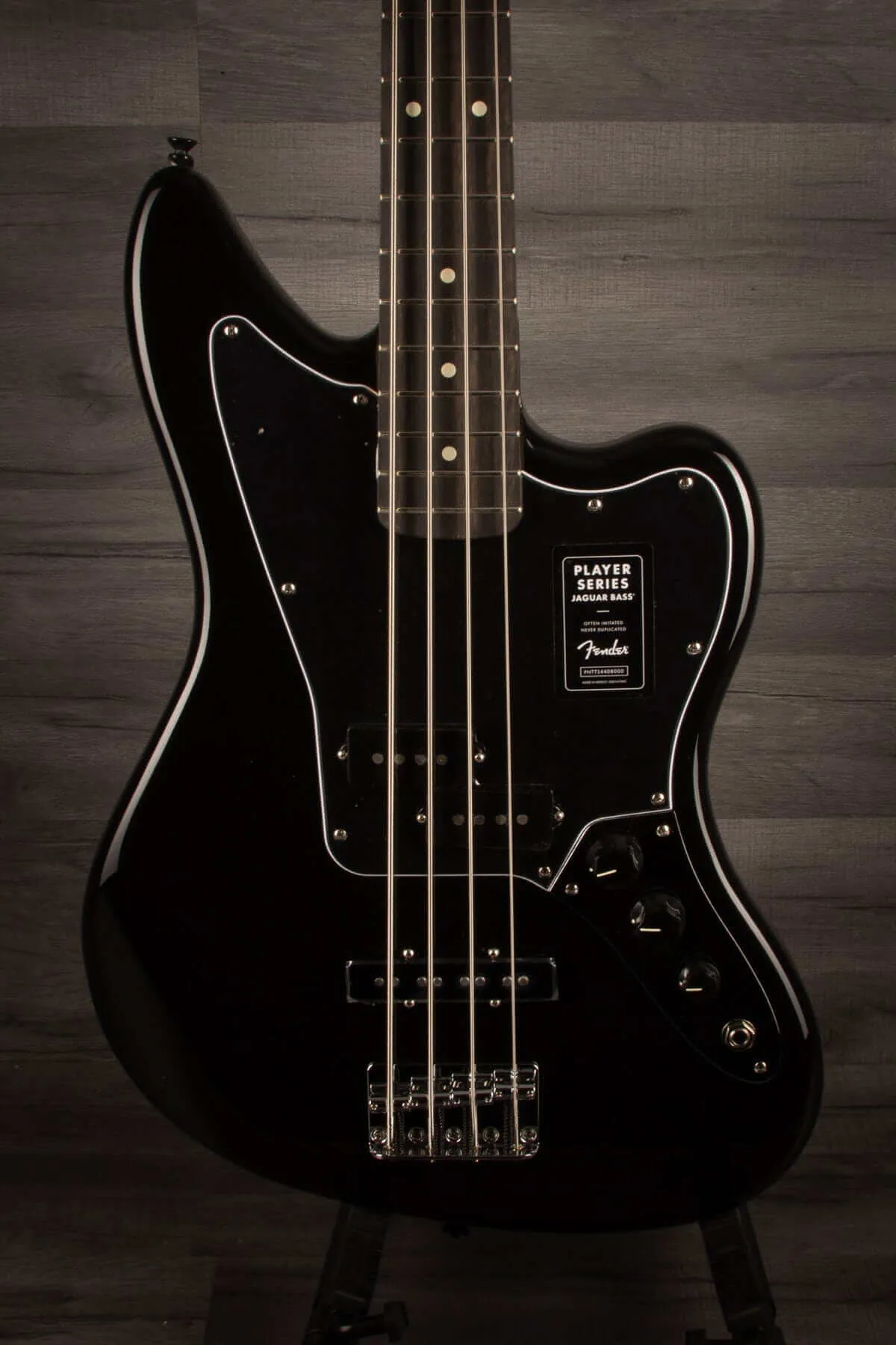 Fender Limited Edition Jaguar Bass Guitar - Black, Ebony Fingerboard