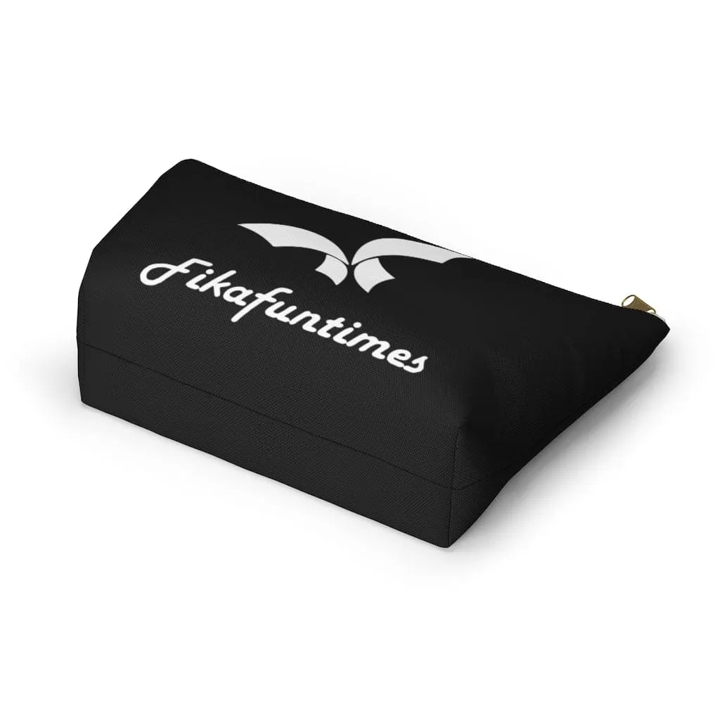 Fikafuntimes Print Zipper Canvas Makeup Bag