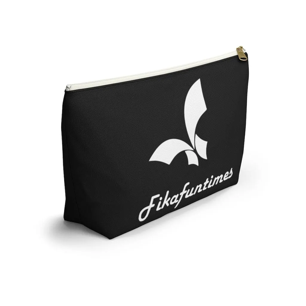 Fikafuntimes Print Zipper Canvas Makeup Bag