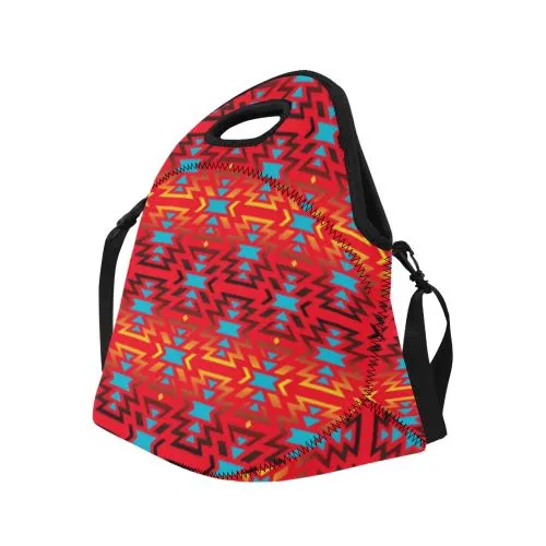 Fire Colors and Sky Sierra Neoprene Lunch Bag/Large