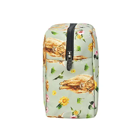 Floral Cow NGIL Large Cosmetic Travel Pouch