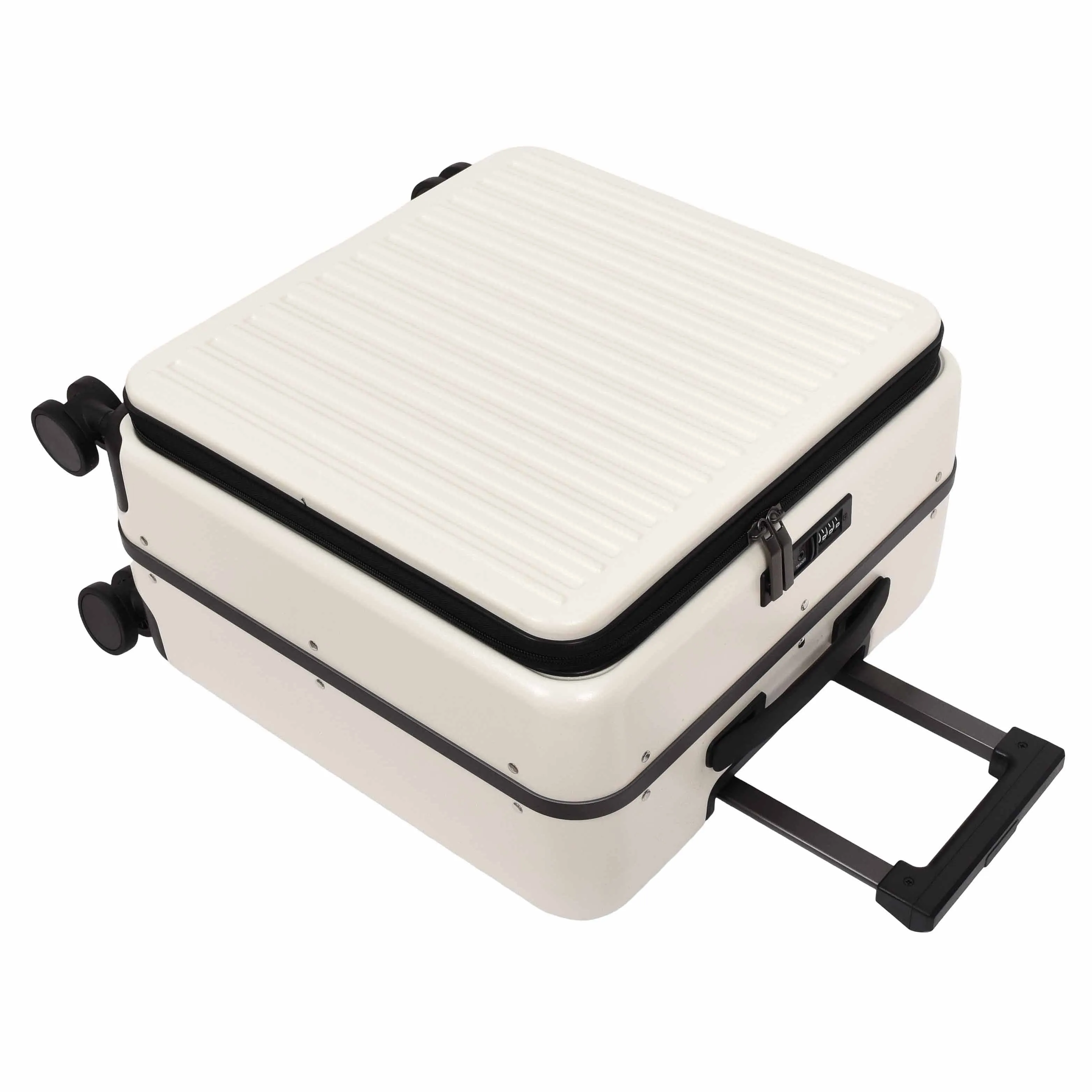 Four Wheeled Pilot Case Hard Shell Lightweight Cabin Bag Maverick White