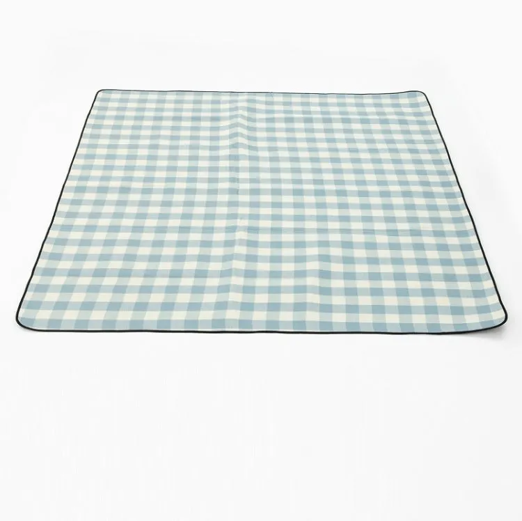 FP1409 6mm Thickened Moisture-Proof Beach Mat Outdoor Camping Tent Mat With Storage Bag 150x200cm(Blue Grid)