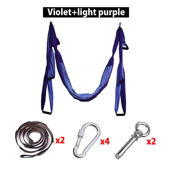 Full Set 6 Handles Anti-gravity Aerial Yoga Ceiling Hammock Flying Swing Trapeze Yoga Inversion Device Home GYM Hanging Belt