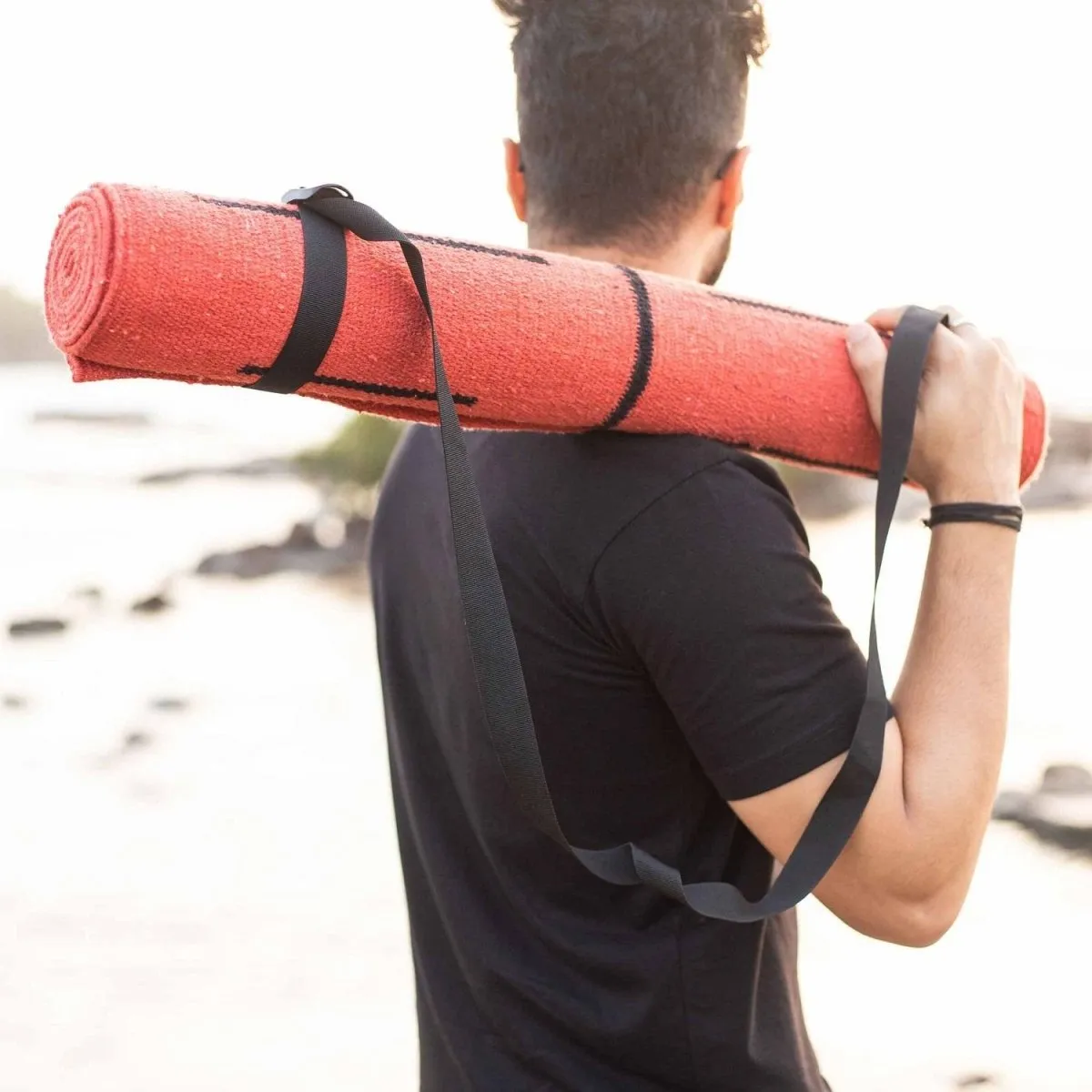 Gemstone Series- 100% Cotton Yoga Mat- Coral Red