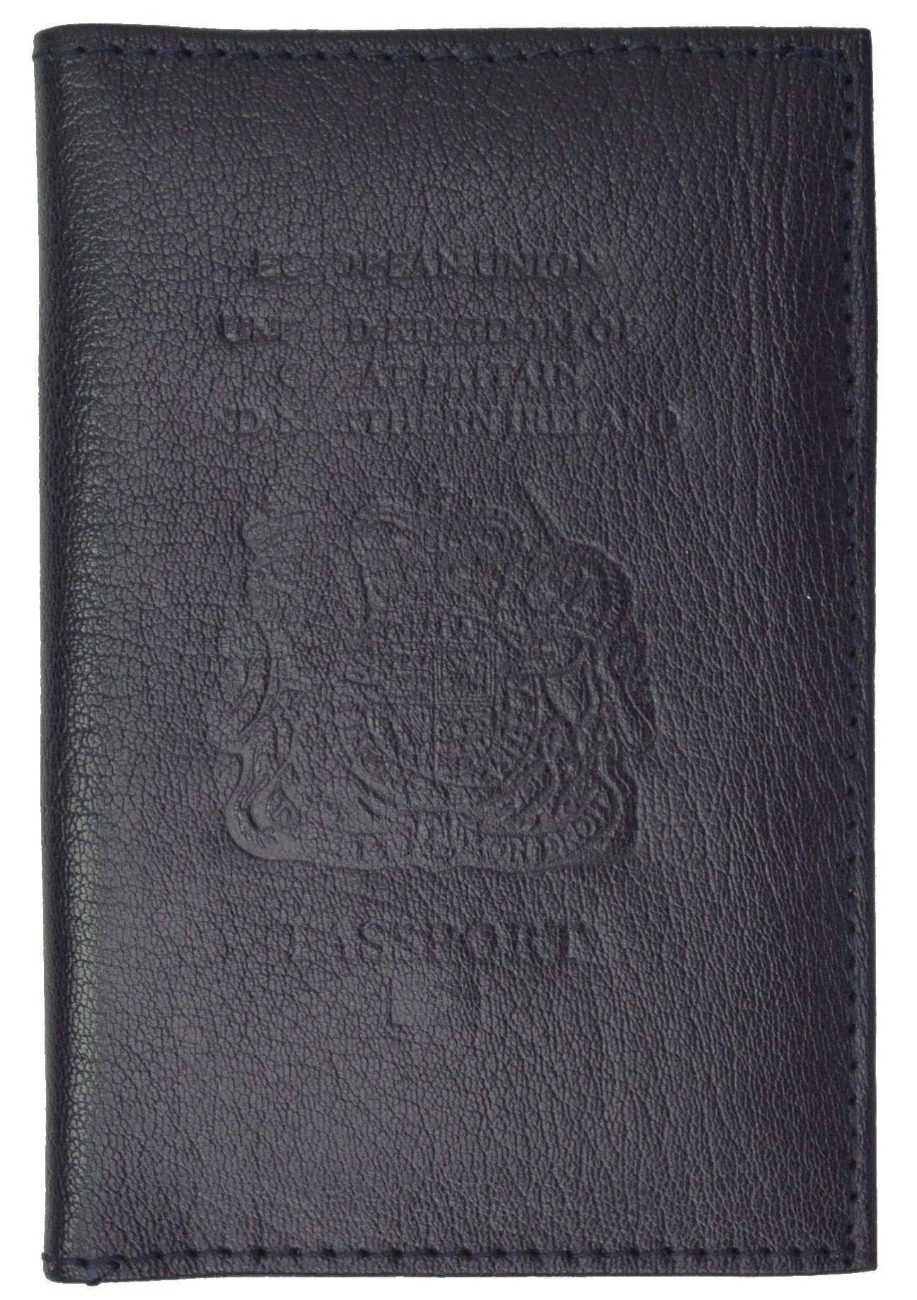 Genuine Leather Passport Wallet, Cover, Holder with British Emblem Embossed for International Travel 151 BLIND UK