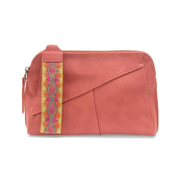 Gigi Crossbody clutch with woven wrist strap