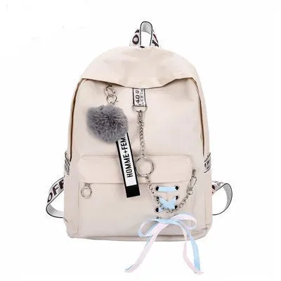 Girls Punk Lace-Up School Backpack