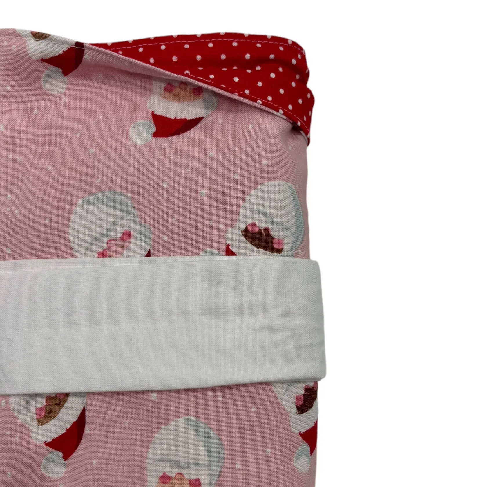 Going All Out Gift Bag - Santas on Pink