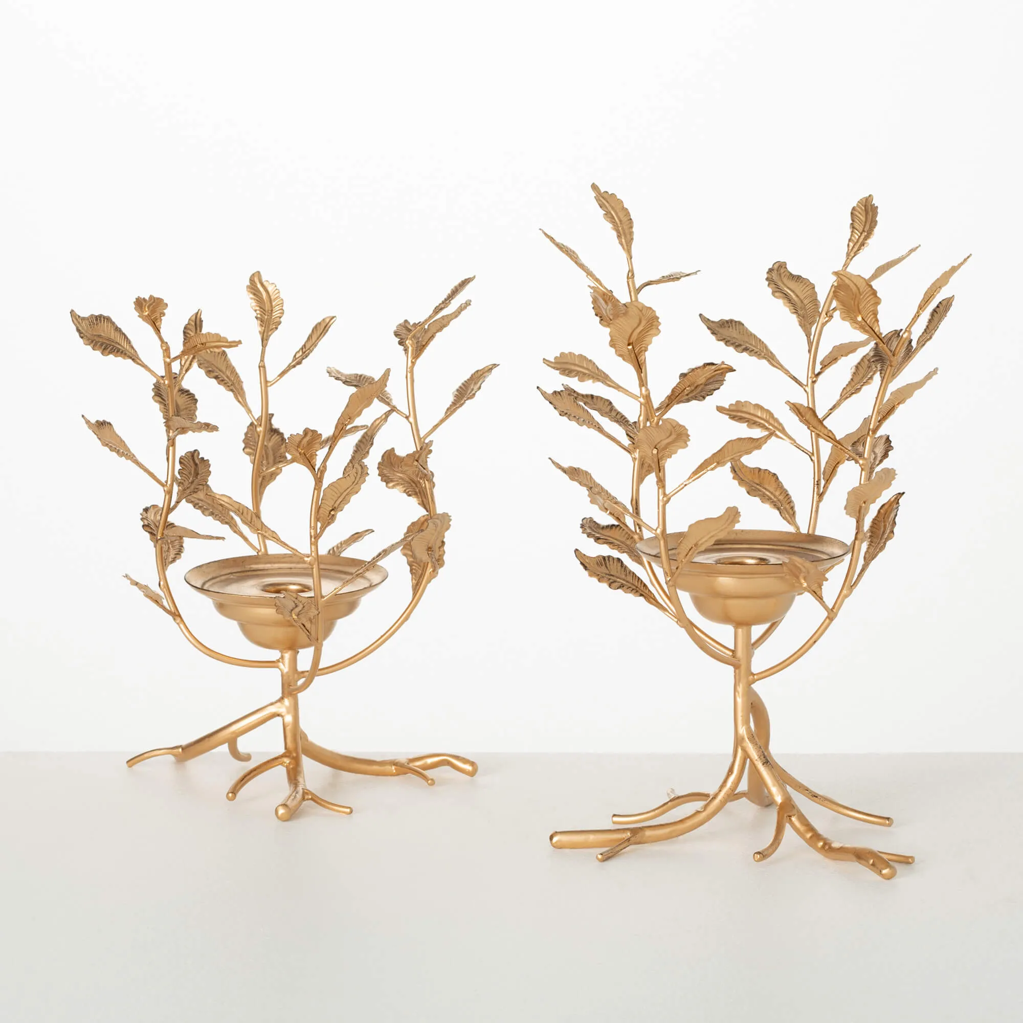 Gold Leaf & Vine Candleholders