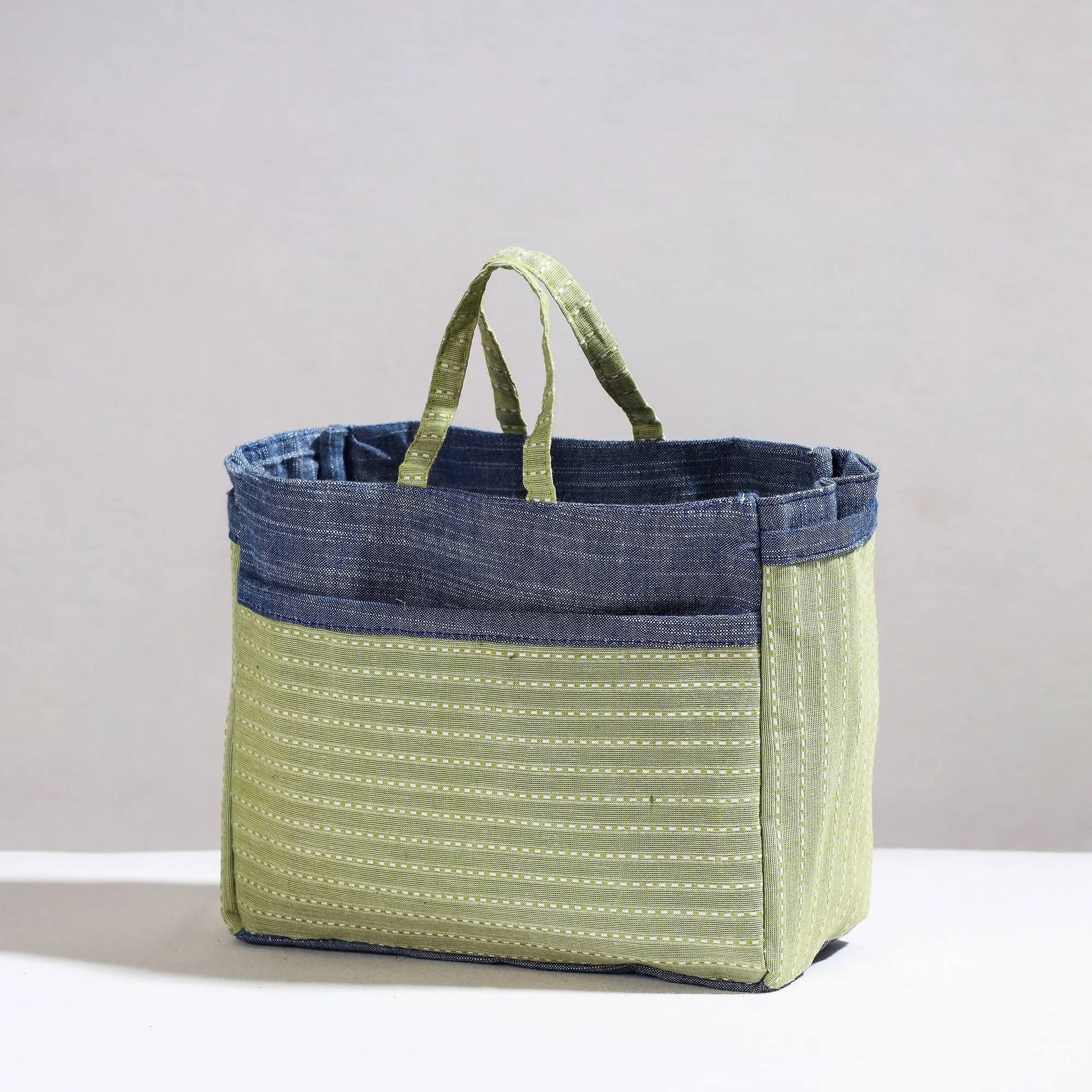 Green - Handmade Cotton Multipurpose Cosmetic/Toiletry Bag