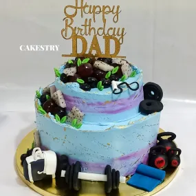 Gym Fruit Theme 3kg Cake