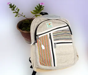 Hemp Backpack with Extra Zipper Pouches