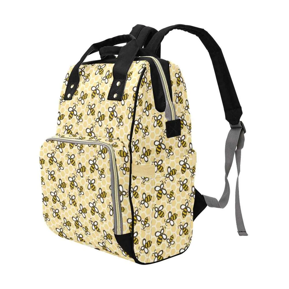 Honey Bees Multifunctional Diaper Backpack Bag