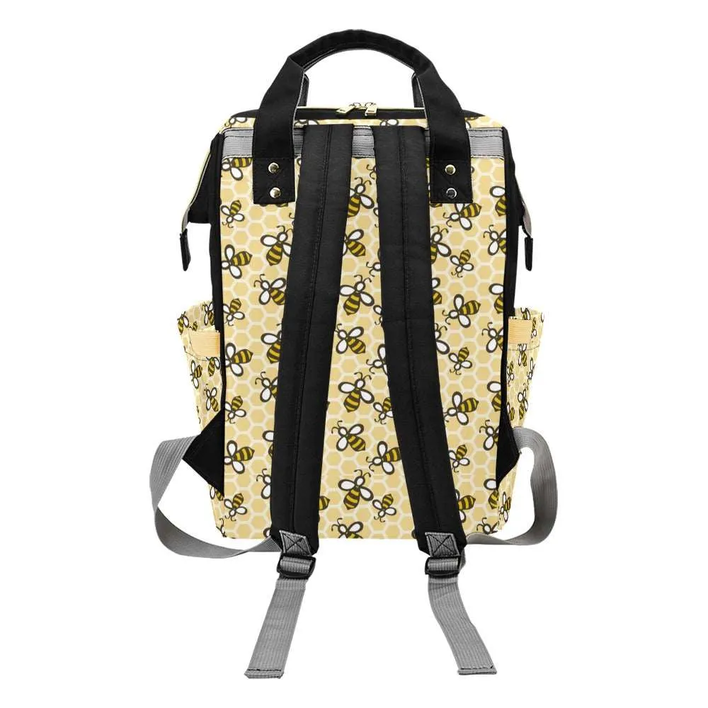 Honey Bees Multifunctional Diaper Backpack Bag