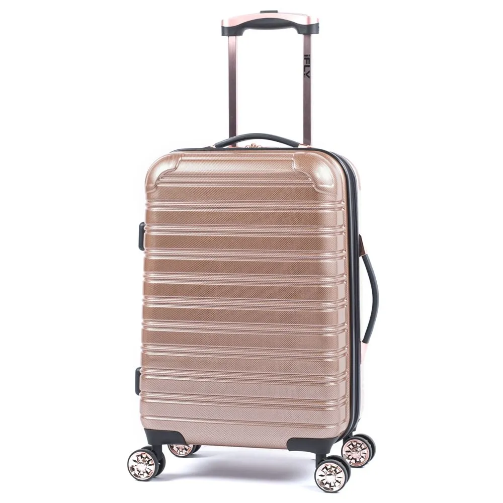 iFLY 9-H292FTM-20 Hardside Fibertech Carry On Luggage, 20", Rose Gold