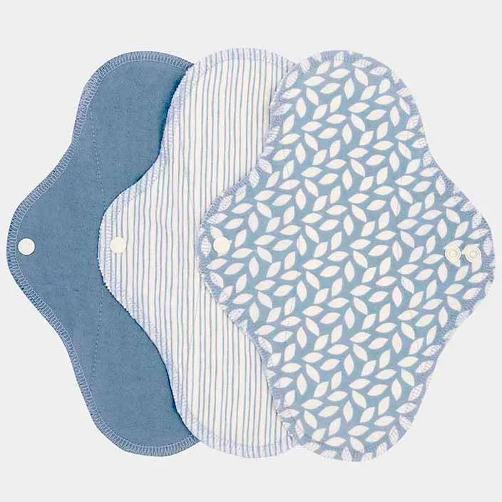 Imse Vimse Cotton Flannel Menstrual Pad Starter Kit - Denim