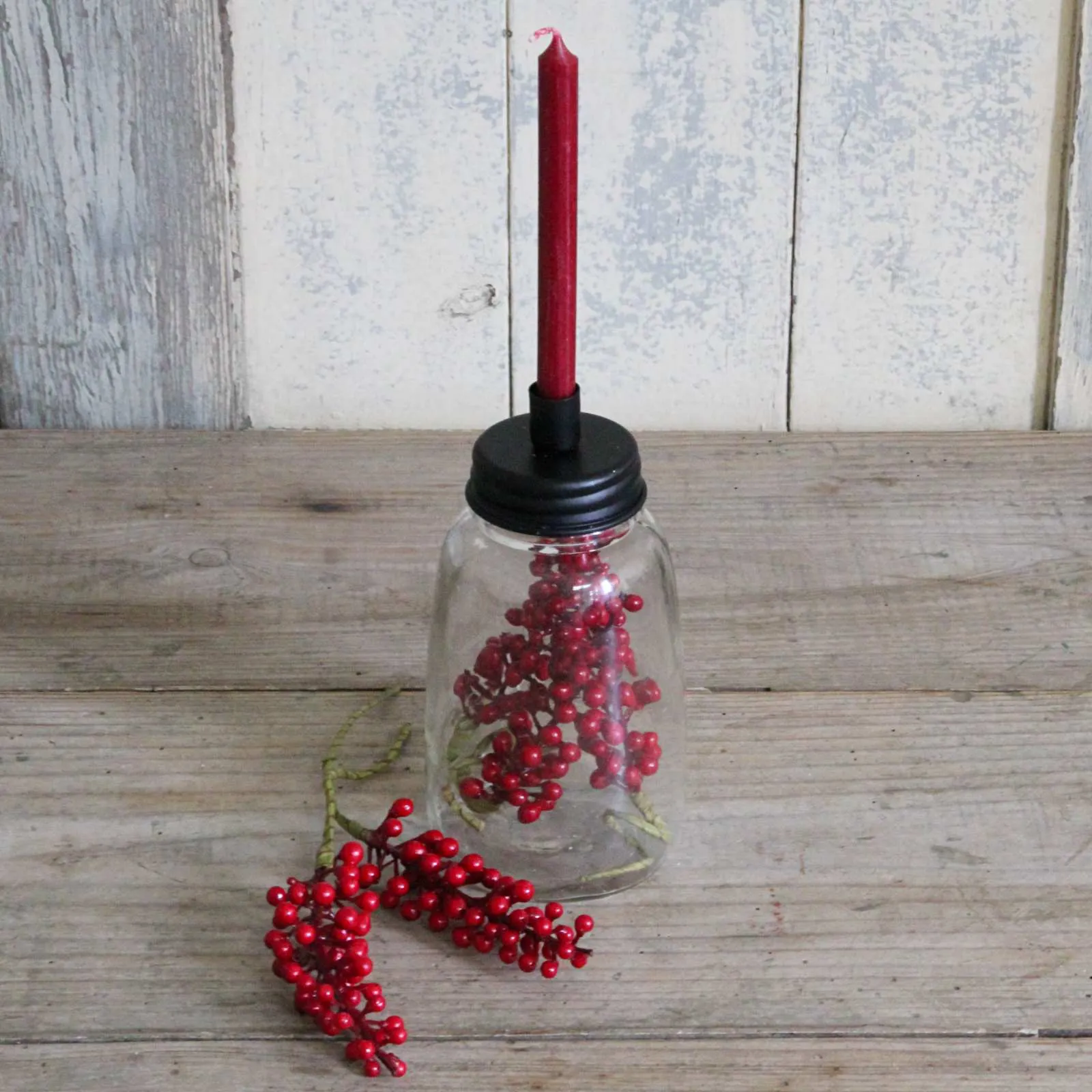 Jar Taper Candle Holder