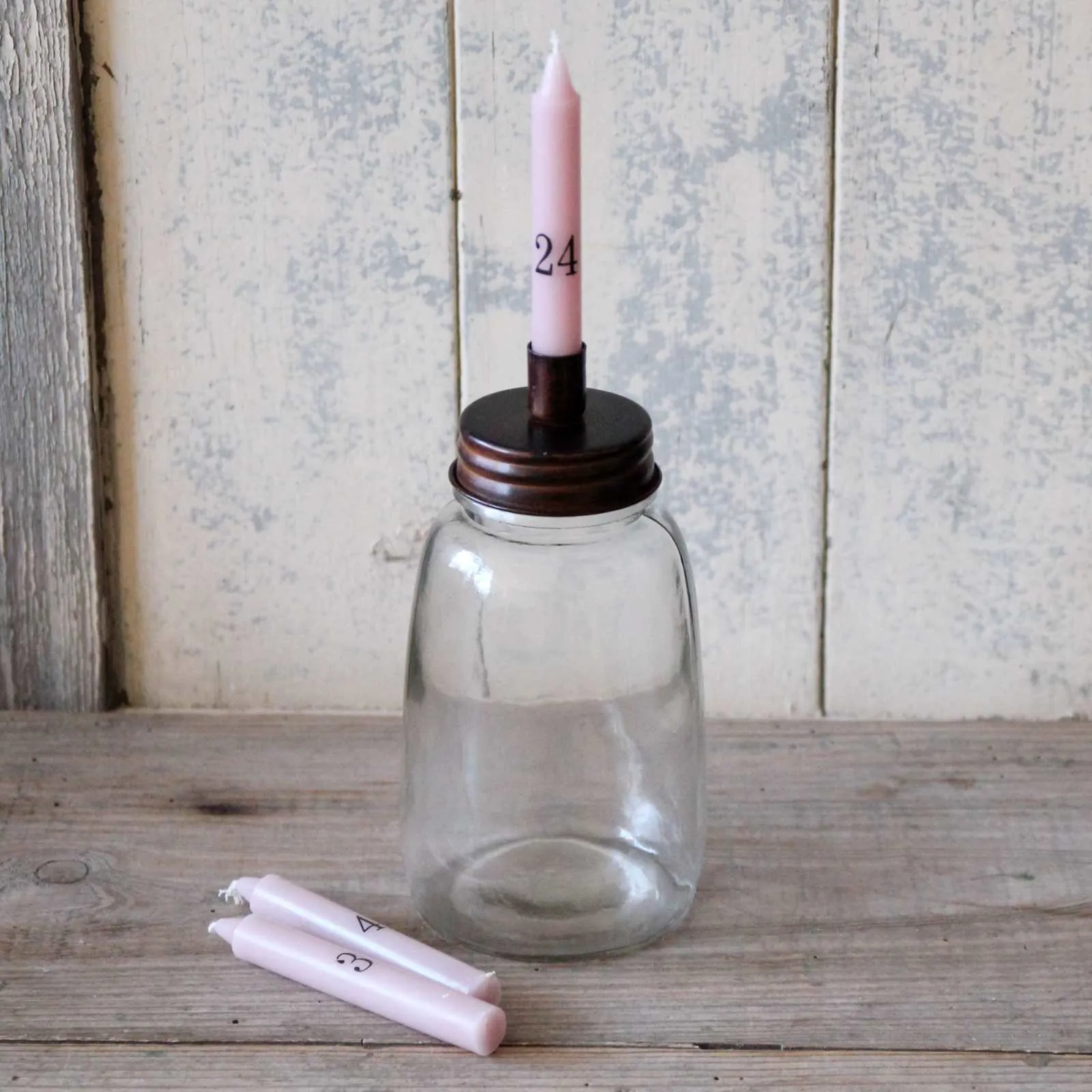 Jar Taper Candle Holder