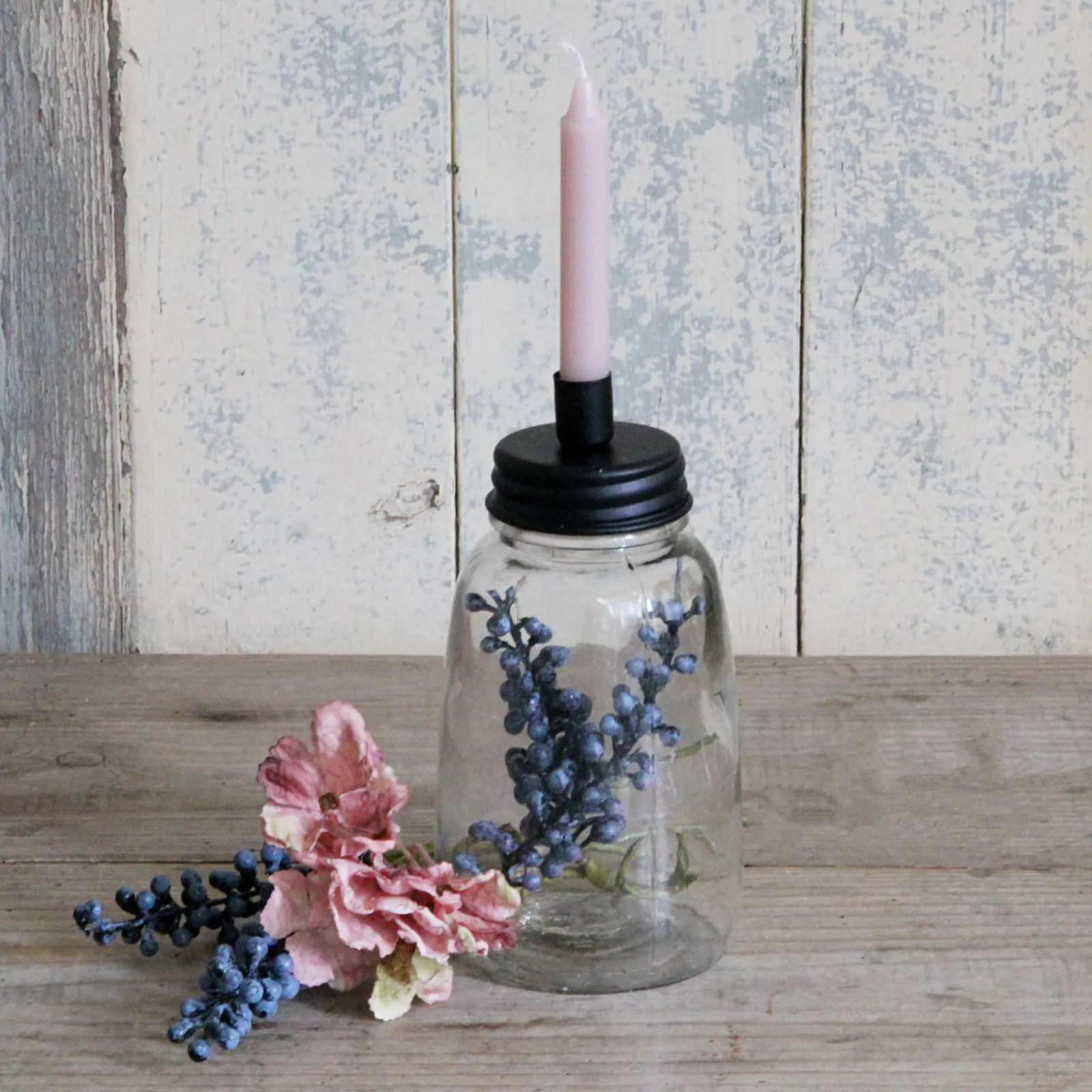 Jar Taper Candle Holder