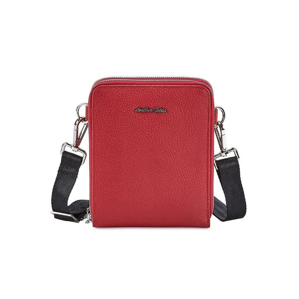 Jasow Messenger Bag For Ladies | 100% Genuine Leather | Red