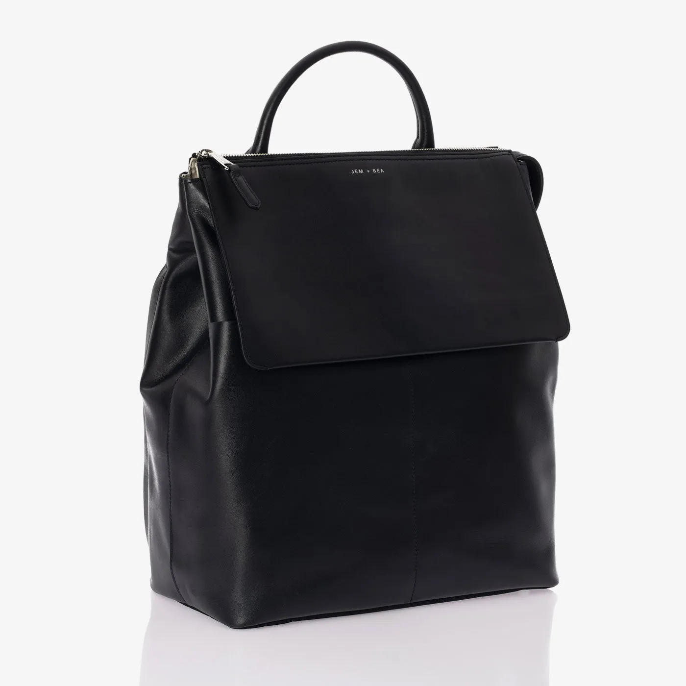 Jem   Bea Jemima Diaper Bag | Ada Backpack Black Leather