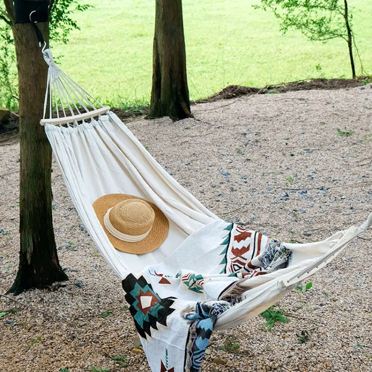 KLY829 Camping Indoor Hammock Outdoor Swing, Style: Classic Width 1m Beige