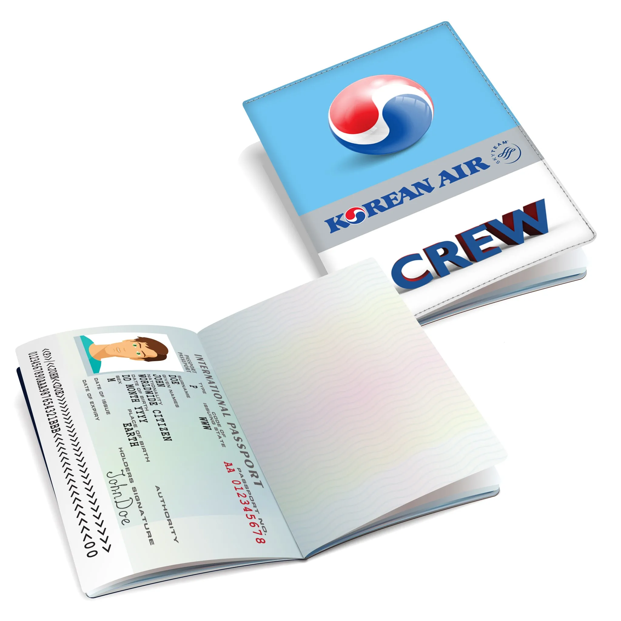 Korean Air Logo 3D Passport Cover